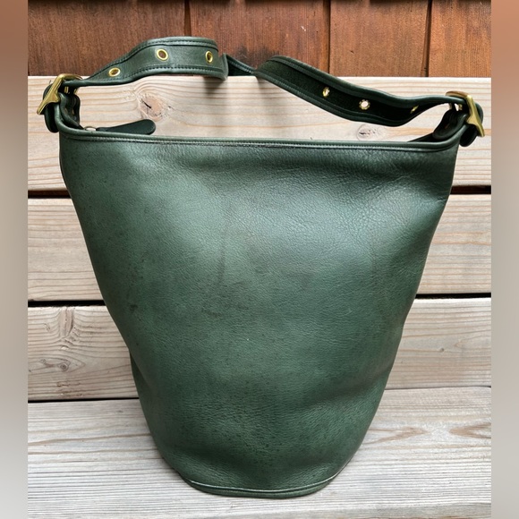 Coach Bags Bottle Green Distressed Xl Vintage Coach Duffle Travel